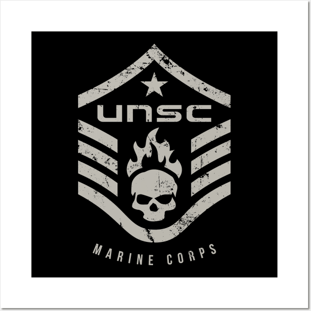 UNSC Halo Marine Corps Wall Art by SilverfireDesign